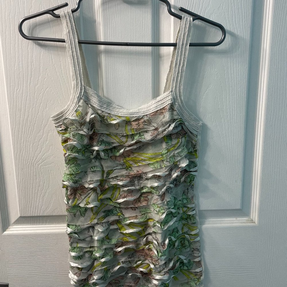 Layered ribbon tank top